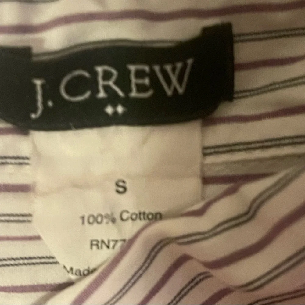 J Crew Size Small Striped Fitted long sleeve button down shirt